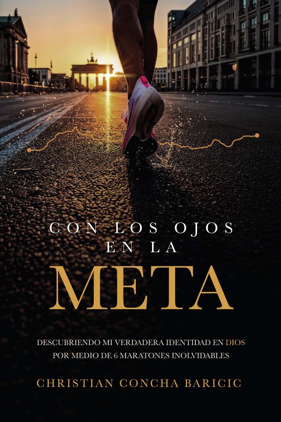 Portada: corredor sobre el asfalto hacia la Puerta de Brandeburgo al amanecer